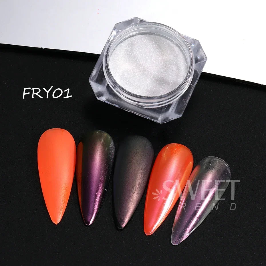 Rainbow Mirror Nails Glitter Powder Set-3