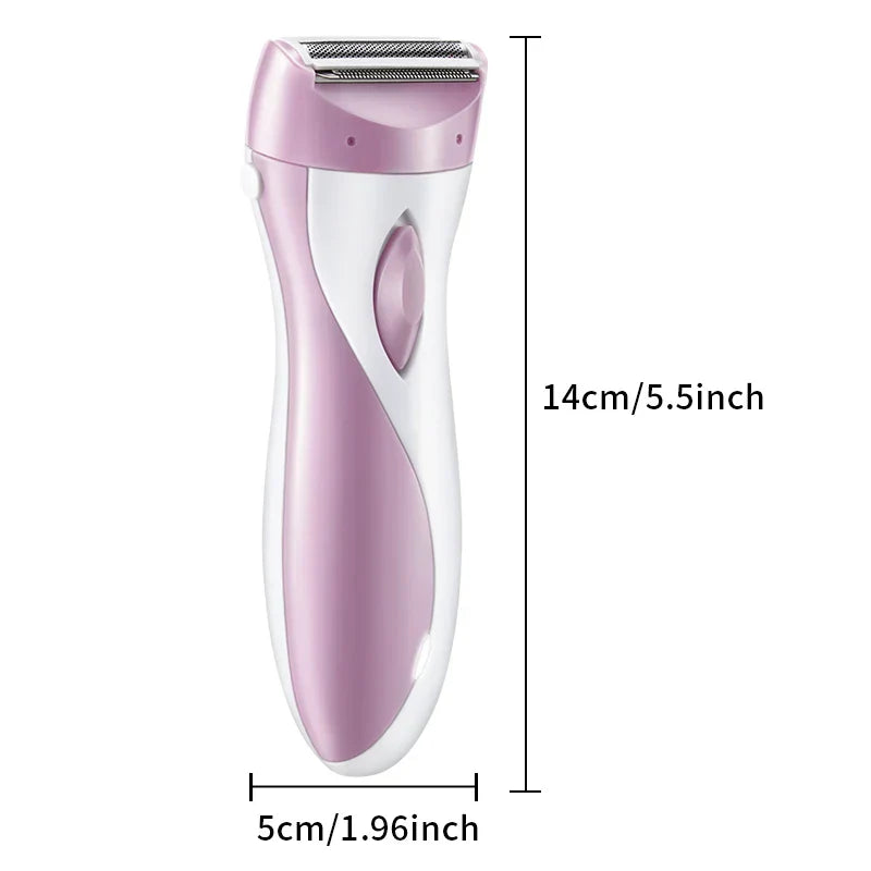 USB Rechargeable Women’s Electric Razor Full-Body Hair Removal Pink-2