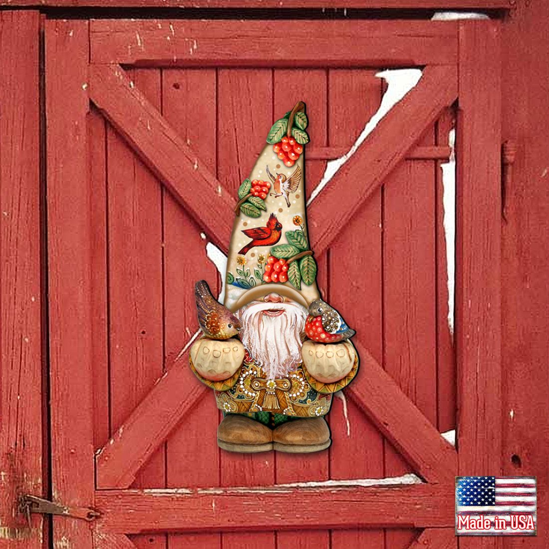 Fall Gnome Halloween Door Decor by G. DeBrekht - Thanksgiving Halloween Decor - 8611013H-1