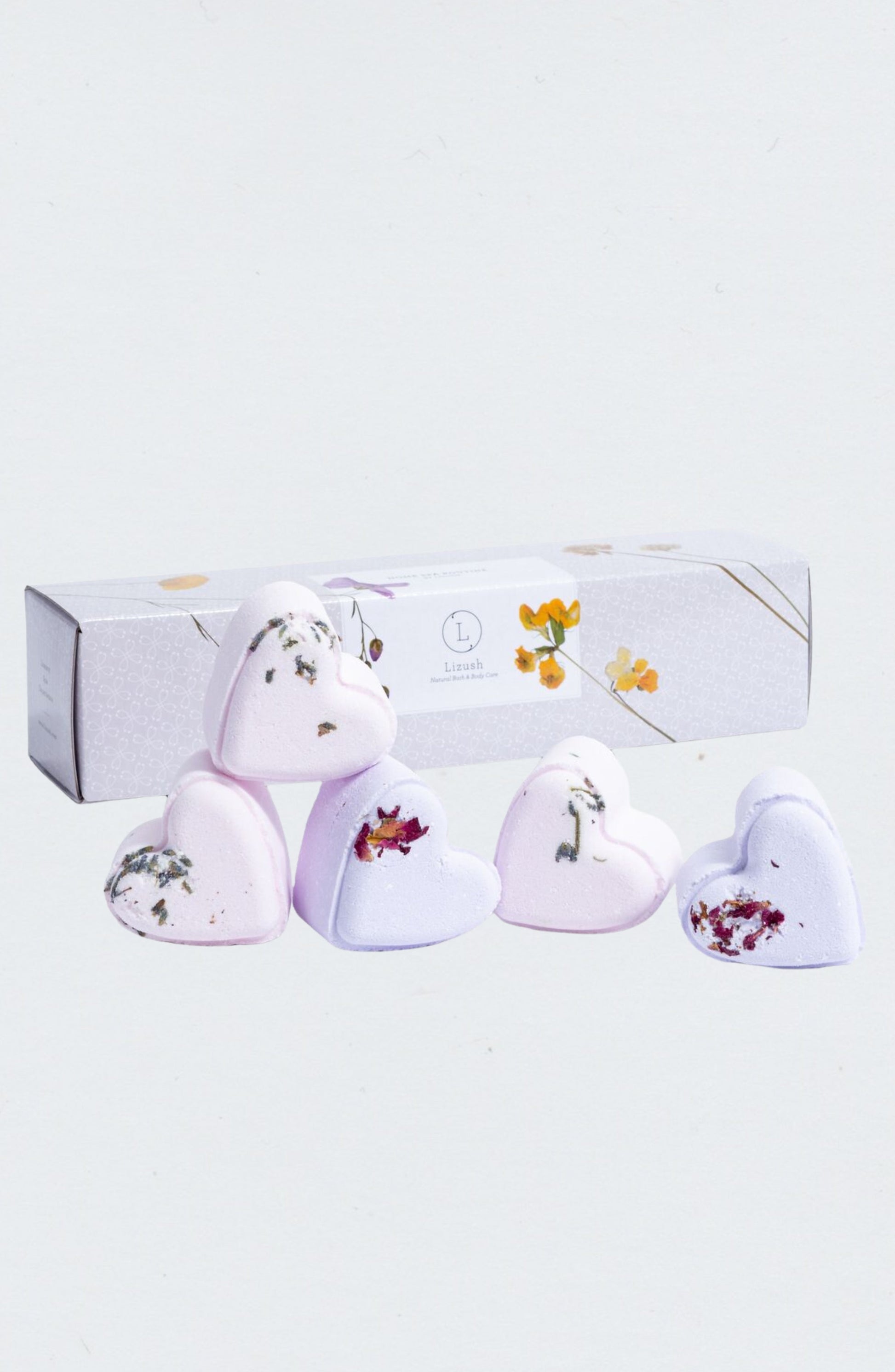 Set of 5 Heart Shaped Shower Steamers Package  - in a Gift Box - Can be personalized-1