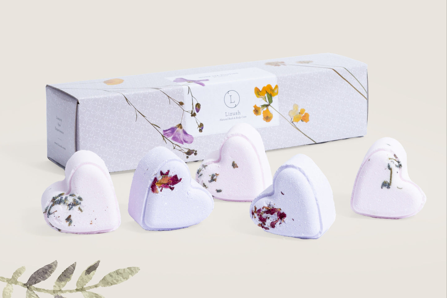 Set of 5 Heart Shaped Shower Steamers Package  - in a Gift Box - Can be personalized-0