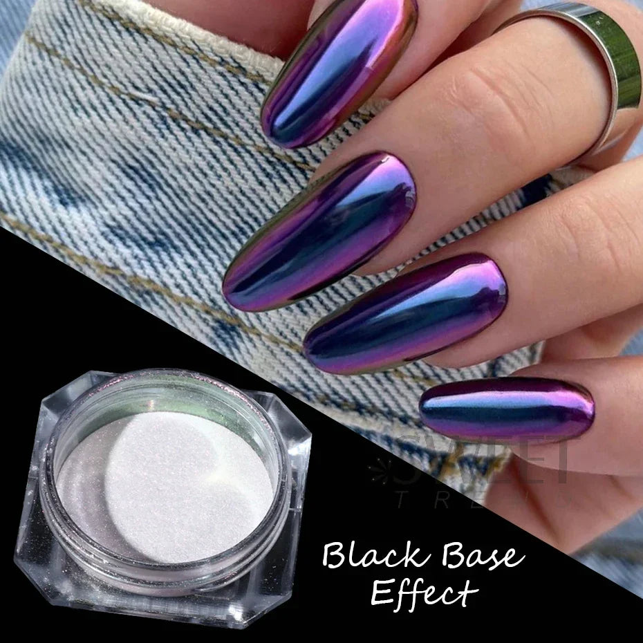 Rainbow Mirror Nails Glitter Powder Set-1
