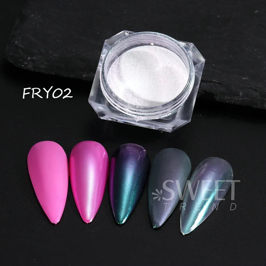 Rainbow Mirror Nails Glitter Powder Set-4