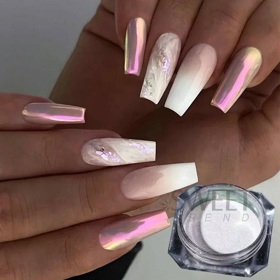 Rainbow Mirror Nails Glitter Powder Set-2
