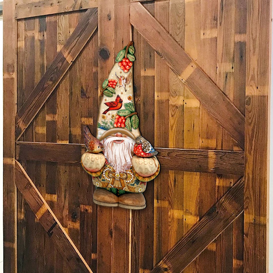 Fall Gnome Halloween Door Decor by G. DeBrekht - Thanksgiving Halloween Decor - 8611013H-4